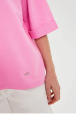 ΓΥΝΑΙΚΕΙΟ ΜΠΛΟΥΖΑ ΜΕ V ΛΑΙΜΟΚΟΨΗ ΣΕ ΡΟΖ ΧΡΩΜΑ 