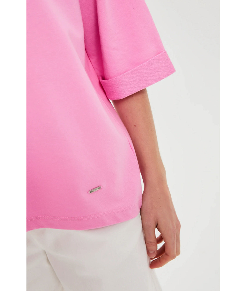 ΓΥΝΑΙΚΕΙΟ ΜΠΛΟΥΖΑ ΜΕ V ΛΑΙΜΟΚΟΨΗ ΣΕ ΡΟΖ ΧΡΩΜΑ 