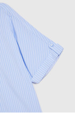 ΓΑΛΑΖΙΟ ΡΙΓΕ ΠΟΥΚΑΜΙΣΟ ΜΕ ΚΟΝΤΟ ΜΑΝΙΚΙ & RELAXED FIT