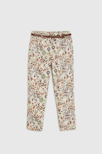 ΓΥΝΑΙΚΕΙΟ ΠΑΝΤΕΛΟΝΙ ΜΕ FLORAL & ETHNIC PRINT ΚΑΙ ΖΩΝΗ