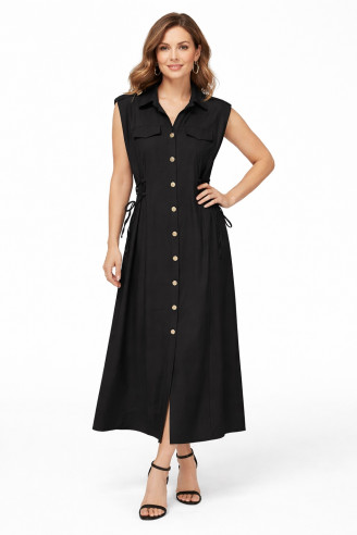 ΜΑΥΡΟ MIDI ΦΟΡΕΜΑ ΜΕ ΚΟΥΜΠΙΑ