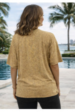 ΓΥΝΑΙΚΕΙΑ ΜΠΛΟΥΖΑ ΣΕ ΜΟΥΣΤΑΡΔΙ ΧΡΩΜΑ ΜΕ ΣΧΕΔΙΟ