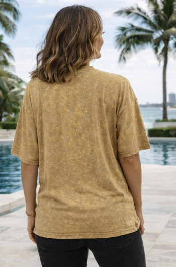 ΓΥΝΑΙΚΕΙΑ ΜΠΛΟΥΖΑ ΣΕ ΜΟΥΣΤΑΡΔΙ ΧΡΩΜΑ ΜΕ ΣΧΕΔΙΟ