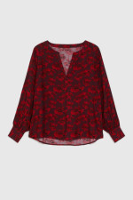 ΚΟΚΚΙΝΟ ΠΟΥΚΑΜΙΣΟ ΜΕ FIORAI ΣΧΕΔΙΟ